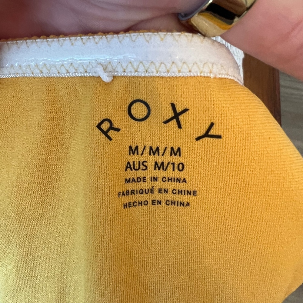 Roxy Yellow Mind of Freedom Ribbed Crop Top - Picture 2 of 6